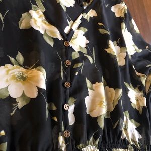 Forever 21 floral black maxi dress